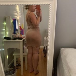 Thick strapped body con dress